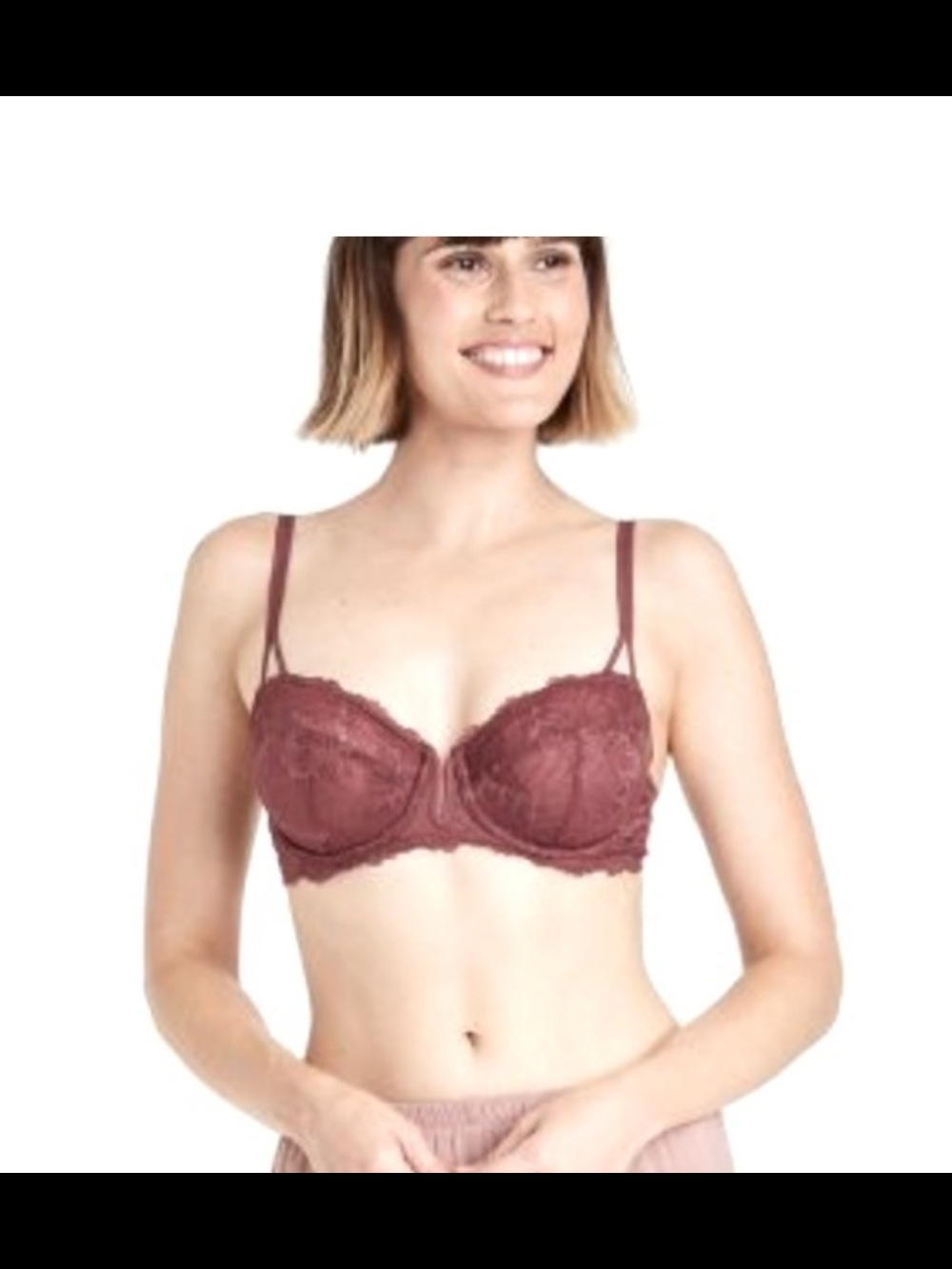 Auden Lace Underwire Bra - Orange